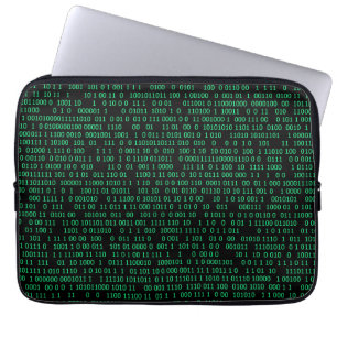 Housse Pour Ordinateur Portable Système numérique binaire vert