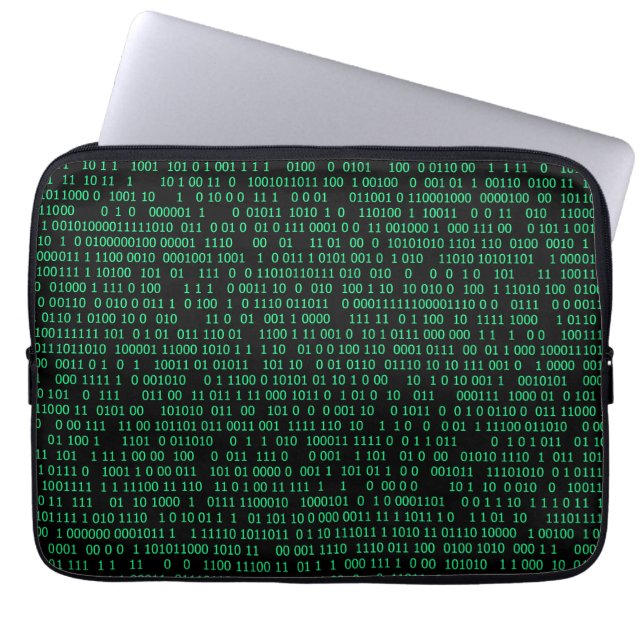 Housse Pour Ordinateur Portable Système numérique binaire vert (Devant)