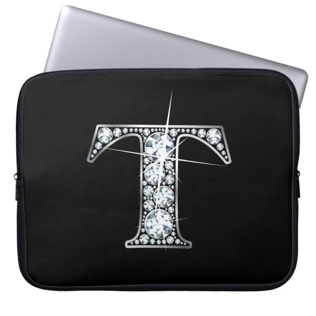 Housse Pour Ordinateur Portable T Faux- Monogramme "Diamant" (Devant)