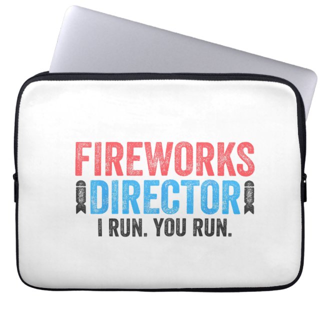 Housse Pour Ordinateur Portable T-Shirt 4 juillet Directeur de Fireworks (Devant)
