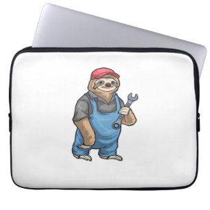 Housse Pour Ordinateur Portable T-shirt classique Sloth Mechanic Wrench