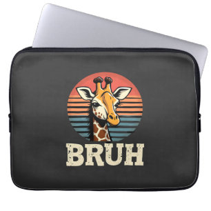 Housse Pour Ordinateur Portable T-shirt drôle d'animal girafe visage meme festif N