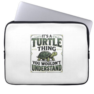 Housse Pour Ordinateur Portable T-shirt drôle de chose de tortue vintage pour amat