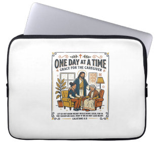 Housse Pour Ordinateur Portable T-shirt graphique Jésus Soignant Parents Âgés Chri