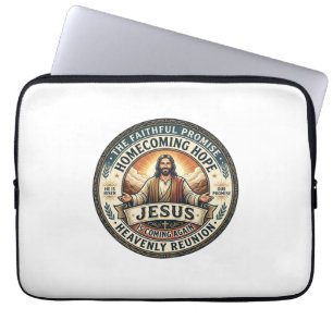 Housse Pour Ordinateur Portable T-Shirt Jésus Conjoint Militaire en Attente de sa