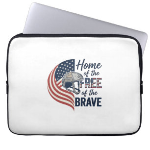 Housse Pour Ordinateur Portable T-shirt patriotique de la maison libre casque brav