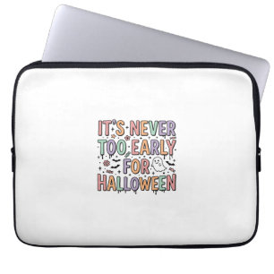 Housse Pour Ordinateur Portable T-shirt typographique Halloween vintage mignon tro