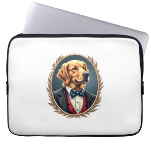 Housse Pour Ordinateur Portable T-shirt vintage portrait de Golden Retriever patri