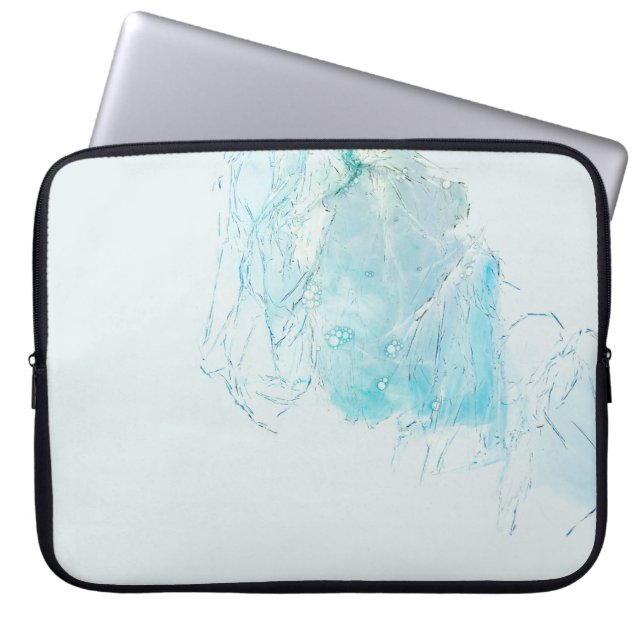 Housse Pour Ordinateur Portable Tableau abstrait bleu et blanc (Devant)