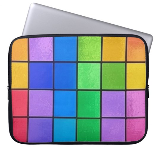 HOUSSE POUR ORDINATEUR PORTABLE TABLEAU DES COULEURS (Devant)