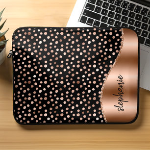 Housse Pour Ordinateur Portable Taches de peinture Glam personnalisées Rose Gold N
