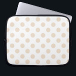 Housse Pour Ordinateur Portable Tan pois<br><div class="desc">Pois Tan sur arrière - plan blanc</div>