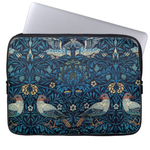 Housse Pour Ordinateur Portable Tapisserie florale de William Morris Blue Birds Cl