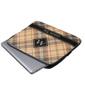 Housse Pour Ordinateur Portable Tartan beige et Brown (Devant bas)