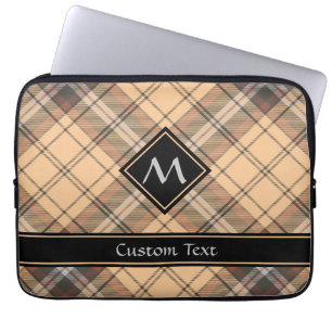 Housse Pour Ordinateur Portable Tartan beige et Brown