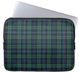 Housse Pour Ordinateur Portable Tartan Clan Robertson Plaid Green Purple Check