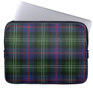 Housse Pour Ordinateur Portable Tartan Clan Sutherland Plaid Purple Green Check
