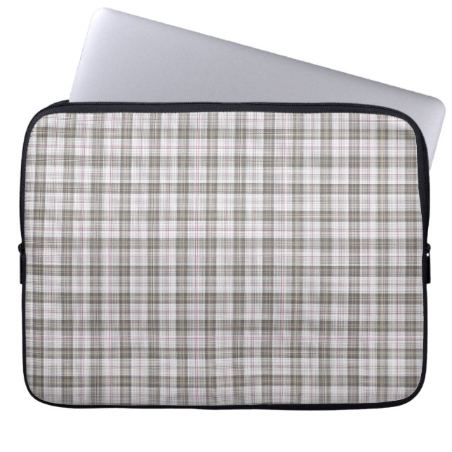 Housse Pour Ordinateur Portable Tartan gris mode (Devant)