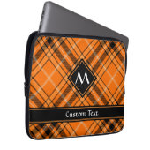 Housse Pour Ordinateur Portable Tartan orange d'Halloween (Devant droit)