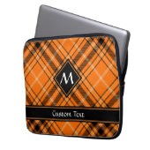 Housse Pour Ordinateur Portable Tartan orange d'Halloween (devant gauche)