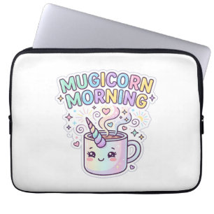 Housse Pour Ordinateur Portable Tasse Licorne Mugicorn Matin Graphisme Zazzle Créa