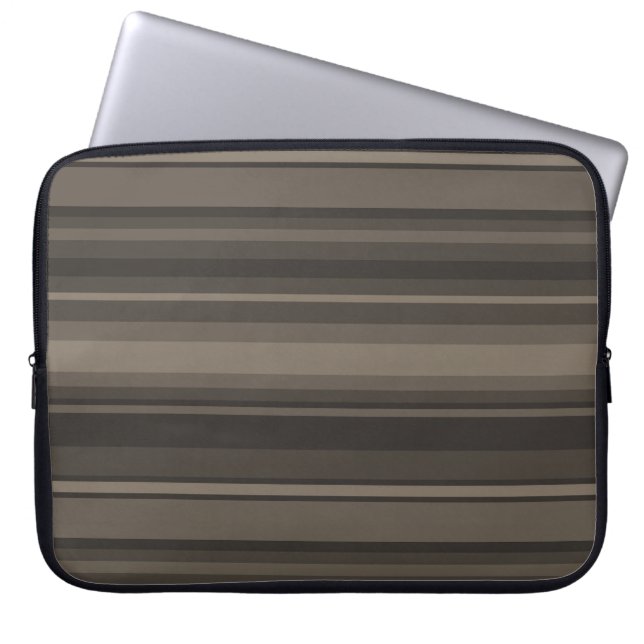 Housse Pour Ordinateur Portable Taupe bandes (Devant)