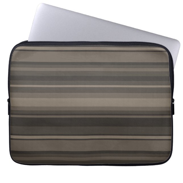 Housse Pour Ordinateur Portable Taupe bandes (Devant)