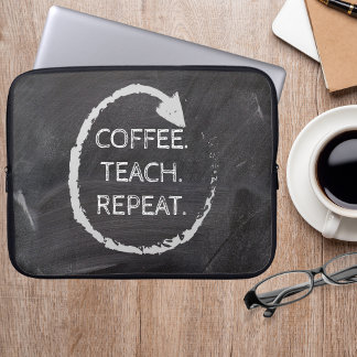 Housse Pour Ordinateur Portable Teach Teach Chalkboard - Phrase personnalisable