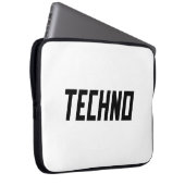 Housse Pour Ordinateur Portable TECHNO Music (Devant droit)