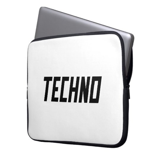 Housse Pour Ordinateur Portable TECHNO Music (devant gauche)