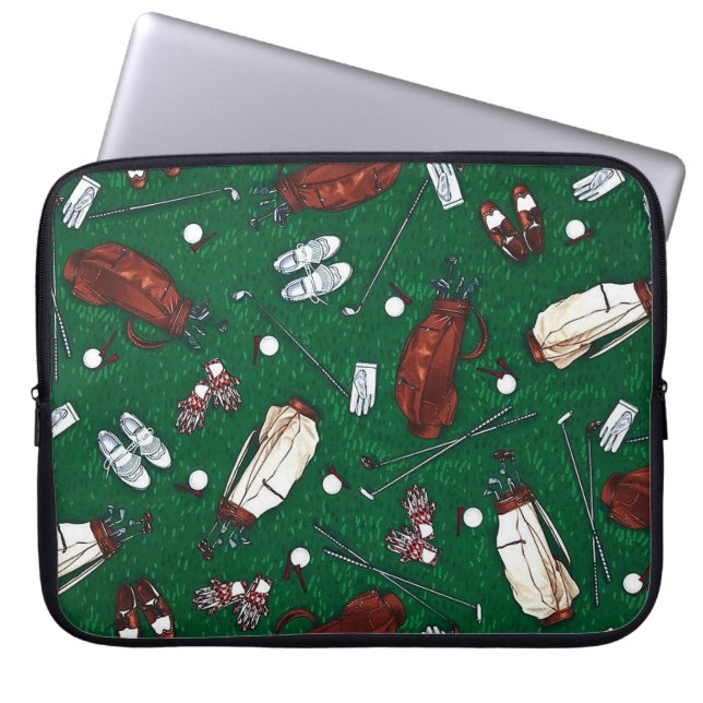 Housse Pour Ordinateur Portable Tee Time Golf Motif Portable (Devant)