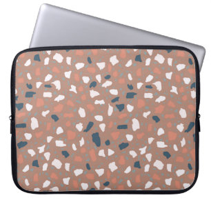 Housse Pour Ordinateur Portable Terrazzo sol motif sans soudure. pierre vintage,