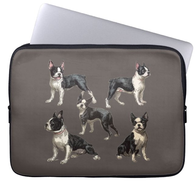 Housse Pour Ordinateur Portable Terriers de Boston (Devant)