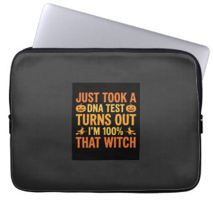 Housse Pour Ordinateur Portable Test ADN de sorcière d'Halloween Design drôle