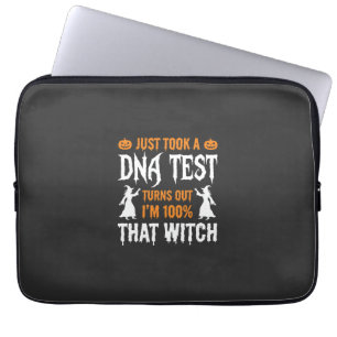Housse Pour Ordinateur Portable Test ADN sorcière drôle d'Halloween Graphique