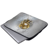 Housse Pour Ordinateur Portable Tête de Steampunk avec manomètre (Devant bas)