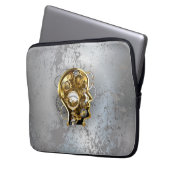 Housse Pour Ordinateur Portable Tête de Steampunk avec manomètre (devant gauche)