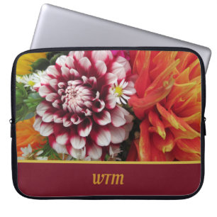 Housse Pour Ordinateur Portable Tête d'ordinateur portable Dahlia personnalisée en