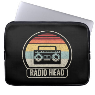Housse Pour Ordinateur Portable Tête radio Vintage