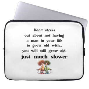 Housse Pour Ordinateur Portable Texte amusant sur les femmes et les hommes