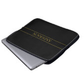 Housse Pour Ordinateur Portable Texte et lignes Gold personnalisables (Devant bas)