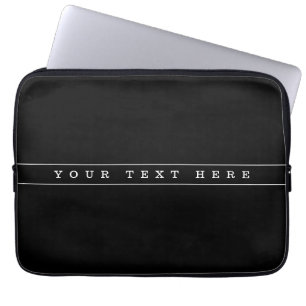 Housse Pour Ordinateur Portable Texte Simple Et Bandes Minces
