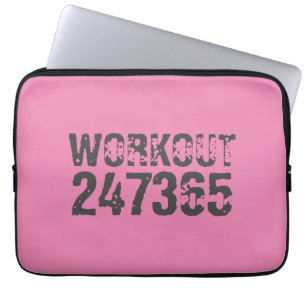 Housse Pour Ordinateur Portable Texte usé et rayé Workout 247365 rose