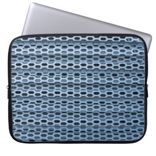 Housse Pour Ordinateur Portable textile à damiers noir et blanc