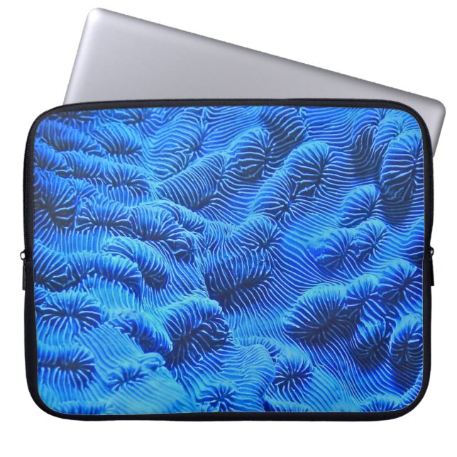 Housse Pour Ordinateur Portable textile bleu (Devant)
