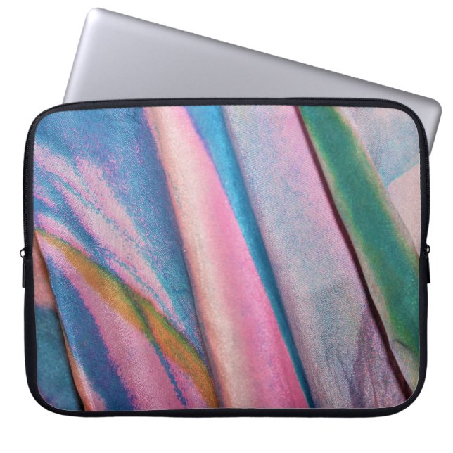 Housse Pour Ordinateur Portable textile bleu rose (Devant)