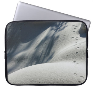 Housse Pour Ordinateur Portable textile floral bleu et blanc