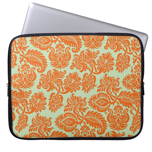 Housse Pour Ordinateur Portable Texture arrière - plan orange transparente (Devant)