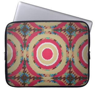 Housse Pour Ordinateur Portable Texture beige, rose et bleue. ornement Abstrait. H