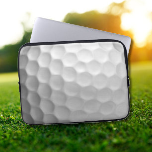 Housse Pour Ordinateur Portable Texture de balle de golf blanche et alvéolée